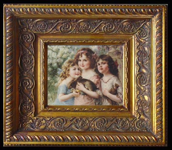 framed  Emile Vernon The Three Graces, Ta078